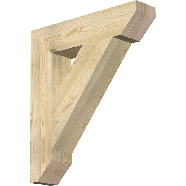 Ekena Millwork Traditional Slat Rough Sawn Bracket, Douglas Fir, 6"W x 28"D x 32"H BKT06X28X32TRA06RDF - main